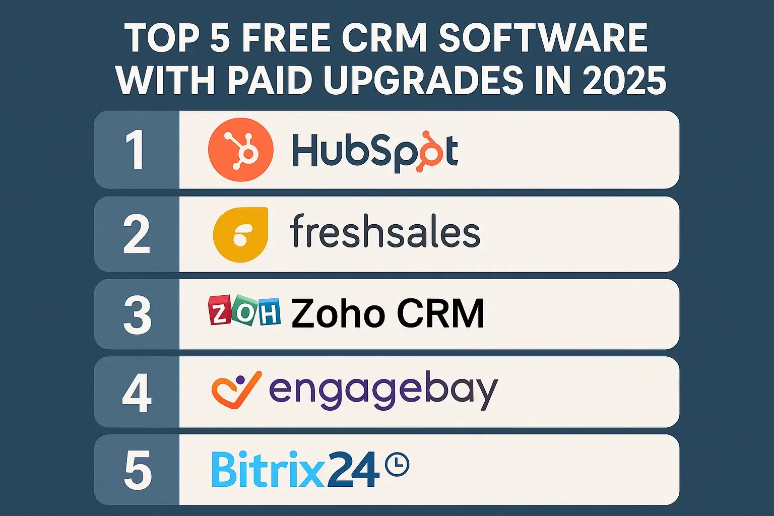 Top 5 Free CRM Software with Paid Upgrades in 2025